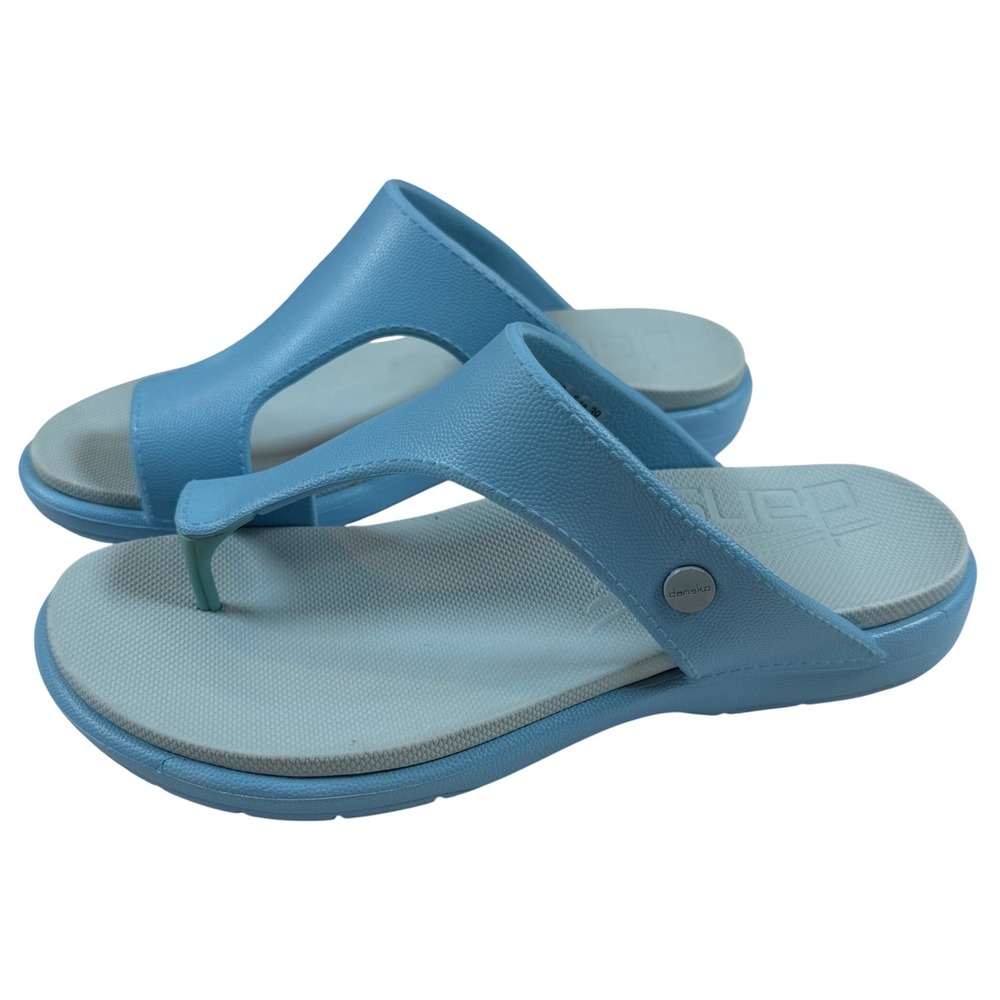 Dansko Krystal Sky Blue Thong Sandals Slides Womens Size 39 4521055400